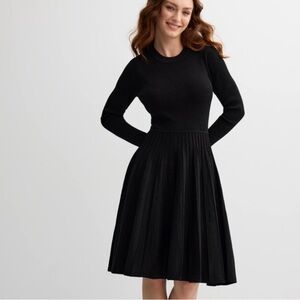 Draper James dress sweater Elegant Black Knit long sleeve metallic sparkle large